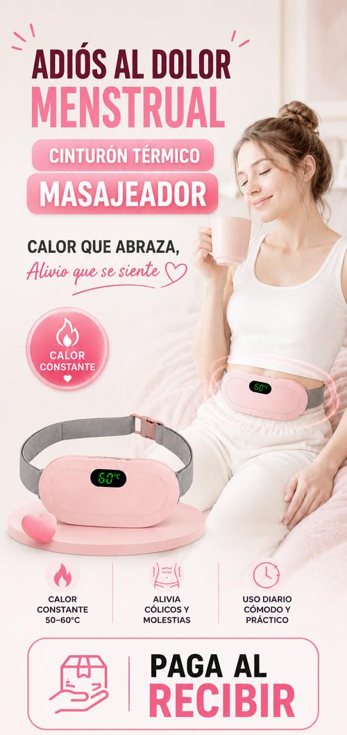 Cinturón Dolor Menstrual Termico Masajes